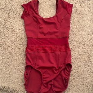 Five dancewear size PA red leotard